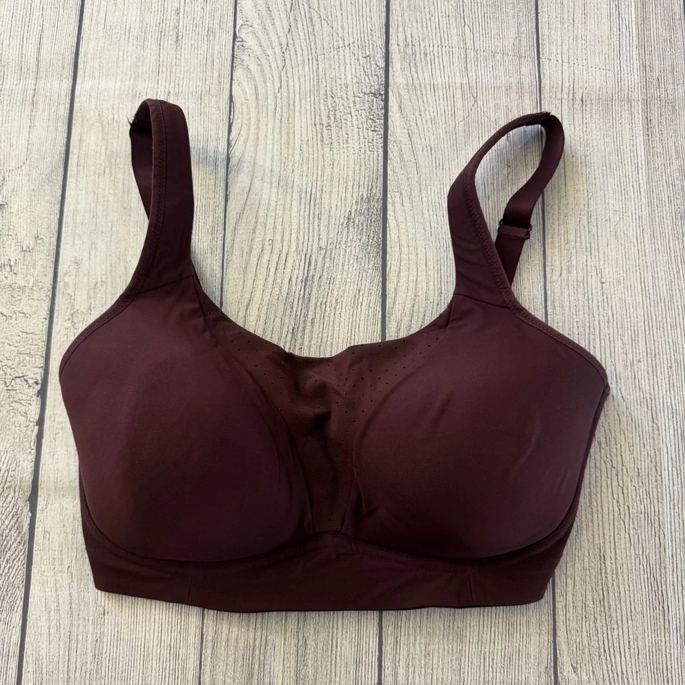 Lululemon Run Times Bra High Support‎ Size 34E  Maroon Athletic Jogging Bra
